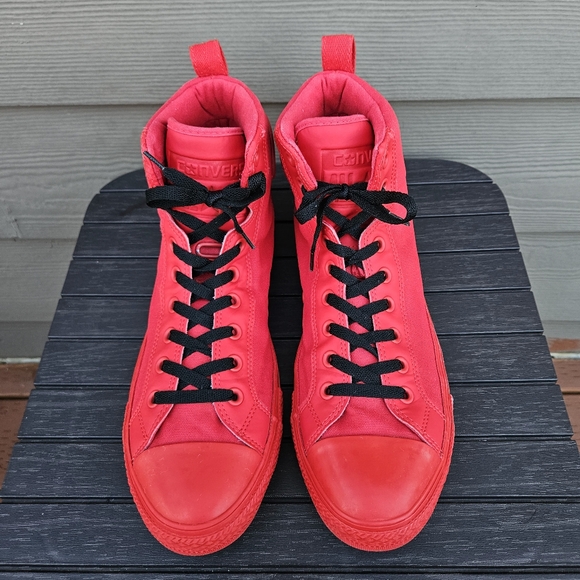 Converse‎ Chuck Taylor All Star High Top Shoes Red Black Sneakers Mens Size 11 - Picture 5 of 16